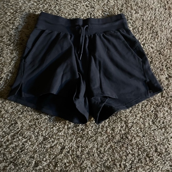 navy blue fabric shorts - Picture 1 of 3